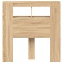 Cabecero LED madera ingeniería roble Sonoma 100x18,5x103,5 cm de , Cabeceros y pies de cama - Ref: Foro24-837332, Precio: 57,...