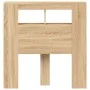 LED headboard engineered wood Sonoma oak 100x18.5x103.5 cm by , Headboards and footboards - Ref: Foro24-837332, Price: 56,98 ...