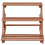 Soporte de plantas 3 niveles de madera de cedro 48x45x40 cm de vidaXL, Soportes para macetas - Ref: Foro24-246436, Precio: 30...