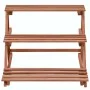 Soporte de plantas 3 niveles de madera de cedro 48x45x40 cm de vidaXL, Soportes para macetas - Ref: Foro24-246436, Precio: 29...