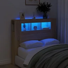 Cabecero LED madera ingeniería roble Sonoma 120x18,5x103,5 cm de , Cabeceros y pies de cama - Ref: Foro24-837339, Precio: 66,...