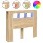 Cabecero LED madera ingeniería roble Sonoma 120x18,5x103,5 cm de , Cabeceros y pies de cama - Ref: Foro24-837339, Precio: 66,...