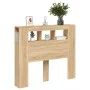 Cabecero LED madera ingeniería roble Sonoma 120x18,5x103,5 cm de , Cabeceros y pies de cama - Ref: Foro24-837339, Precio: 66,...