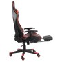Silla gaming giratoria con reposapiés PVC rojo en Sillas gaming | Comprar online en Foru.es