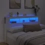 Cabecero con LED madera de ingeniería blanco 180x18,5x103,5 cm de , Cabeceros y pies de cama - Ref: Foro24-837358, Precio: 10...