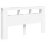 Headboard with LED white engineered wood 180x18.5x103.5 cm by , Headboards and footboards - Ref: Foro24-837358, Price: 102,41...