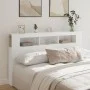 Headboard with LED white engineered wood 180x18.5x103.5 cm by , Headboards and footboards - Ref: Foro24-837358, Price: 102,41...