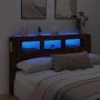 Cabecero LED madera ingeniería marrón roble 180x18,5x103,5 cm de , Cabeceros y pies de cama - Ref: Foro24-837364, Precio: 99,...