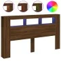 Cabecero LED madera ingeniería marrón roble 180x18,5x103,5 cm de , Cabeceros y pies de cama - Ref: Foro24-837364, Precio: 99,...