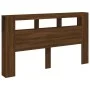 Cabecero LED madera ingeniería marrón roble 180x18,5x103,5 cm de , Cabeceros y pies de cama - Ref: Foro24-837364, Precio: 99,...