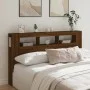 Cabecero LED madera ingeniería marrón roble 180x18,5x103,5 cm de , Cabeceros y pies de cama - Ref: Foro24-837364, Precio: 99,...