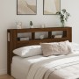 Cabecero LED madera ingeniería marrón roble 180x18,5x103,5 cm de , Cabeceros y pies de cama - Ref: Foro24-837364, Precio: 101...