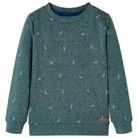 Kinder-Dunkelgrüner Melange-Pullover 140 von , Kinder-T-Shirts - Ref: Foro24-12973, Preis: 11,64 €, Rabatt: %