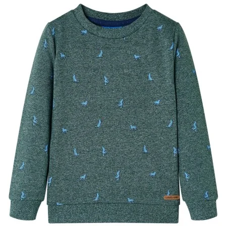 Sudadera infantil verde oscuro melange 116 de , Camisetas para niños - Ref: Foro24-12971, Precio: 11,64 €, Descuento: %