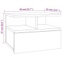 Mesita de noche flotante madera gris Sonoma 40x31x27 cm de vidaXL, Mesitas de noche - Ref: Foro24-815314, Precio: 38,59 €, De...