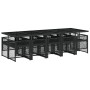 Set de comedor jardín 11 pzas con cojines ratán sintético negro en Conjuntos de jardín | Comprar online en Foru.es