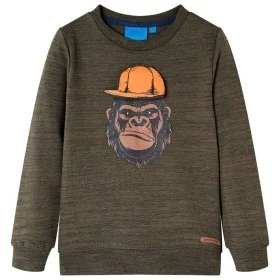 Sudadera infantil caqui oscuro melange 116 de , Camisetas para niños - Ref: Foro24-13206, Precio: 13,23 €, Descuento: %