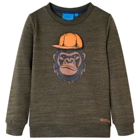 Sudadera infantil caqui oscuro melange 92 de , Camisetas para niños - Ref: Foro24-13204, Precio: 11,24 €, Descuento: %