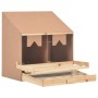 Ponedero para gallinas 2 compartimentos madera pino 63x40x65cm de vidaXL, Incubadoras de huevos - Ref: Foro24-170651, Precio:...