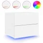 Mesitas de noche de pared con luces LED 2 unidades blanco de , Mesitas de noche - Ref: Foro24-836813, Precio: 81,28 €, Descue...