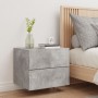 Mesita de noche de pared con luces LED gris hormigón de , Mesitas de noche - Ref: Foro24-836818, Precio: 54,57 €, Descuento: %