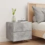 Mesita de noche de pared con luces LED gris hormigón de , Mesitas de noche - Ref: Foro24-836818, Precio: 53,76 €, Descuento: %