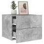 Mesita de noche de pared con luces LED gris hormigón de , Mesitas de noche - Ref: Foro24-836818, Precio: 53,76 €, Descuento: %
