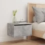 Mesita de noche de pared con luces LED gris hormigón de , Mesitas de noche - Ref: Foro24-836832, Precio: 41,61 €, Descuento: %