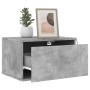 Mesita de noche de pared con luces LED gris hormigón de , Mesitas de noche - Ref: Foro24-836832, Precio: 37,87 €, Descuento: %