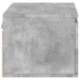 Mesita de noche de pared con luces LED gris hormigón de , Mesitas de noche - Ref: Foro24-836832, Precio: 41,61 €, Descuento: %