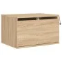 Mesita de noche de pared con luces LED roble Sonoma de , Mesitas de noche - Ref: Foro24-836830, Precio: 42,91 €, Descuento: %