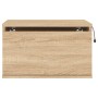 Mesita de noche de pared con luces LED roble Sonoma de , Mesitas de noche - Ref: Foro24-836830, Precio: 41,89 €, Descuento: %