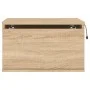 Mesita de noche de pared con luces LED roble Sonoma de , Mesitas de noche - Ref: Foro24-836830, Precio: 42,91 €, Descuento: %