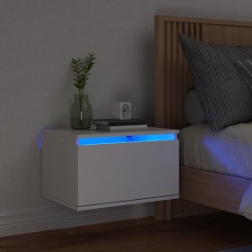 Mesita de noche de pared con luces LED blanco de , Mesitas de noche - Ref: Foro24-836826, Precio: 46,86 €, Descuento: %