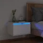 Mesita de noche de pared con luces LED blanco by , Nightstands - Ref: Foro24-836826, Price: 48,11 €, Discount: %