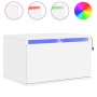 Mesita de noche de pared con luces LED blanco de , Mesitas de noche - Ref: Foro24-836826, Precio: 46,86 €, Descuento: %