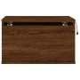 Wand-Nachttische mit LED-Lichtern, 2 Stück, in brauner Eiche. von , Nachttische - Ref: Foro24-836839, Preis: 70,48 €, Rabatt: %