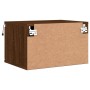Mesitas de noche de pared con luces LED 2 unidades roble marrón de , Mesitas de noche - Ref: Foro24-836839, Precio: 72,03 €, ...
