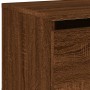 Mesitas de noche de pared con luces LED 2 unidades roble marrón de , Mesitas de noche - Ref: Foro24-836839, Precio: 72,03 €, ...