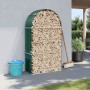 Leñero de acero galvanizado verde 120x45x210 cm de , Bolsas y soportes de leña - Ref: Foro24-364542, Precio: 64,66 €, Descuen...