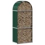 Leñero de acero galvanizado verde 80x45x190 cm de , Bolsas y soportes de leña - Ref: Foro24-364540, Precio: 59,87 €, Descuent...