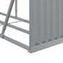 Leñero de acero galvanizado gris claro 300x45x100 cm de , Bolsas y soportes de leña - Ref: Foro24-364556, Precio: 78,37 €, De...