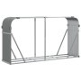 Leñero de acero galvanizado gris claro 180x45x100 cm de , Bolsas y soportes de leña - Ref: Foro24-364554, Precio: 55,18 €, De...