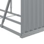 Leñero de acero galvanizado gris claro 180x45x100 cm de , Bolsas y soportes de leña - Ref: Foro24-364554, Precio: 55,18 €, De...