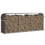 Leñero de acero galvanizado marrón 234x45x100 cm de , Bolsas y soportes de leña - Ref: Foro24-364575, Precio: 66,13 €, Descue...