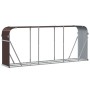 Leñero de acero galvanizado marrón 234x45x100 cm de , Bolsas y soportes de leña - Ref: Foro24-364575, Precio: 66,13 €, Descue...