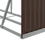 Leñero de acero galvanizado marrón 234x45x100 cm de , Bolsas y soportes de leña - Ref: Foro24-364575, Precio: 65,93 €, Descue...