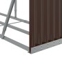 Leñero de acero galvanizado marrón 234x45x100 cm de , Bolsas y soportes de leña - Ref: Foro24-364575, Precio: 66,13 €, Descue...