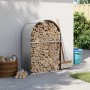 Leñero de acero galvanizado gris claro 80x45x120 cm de , Bolsas y soportes de leña - Ref: Foro24-364549, Precio: 45,27 €, Des...
