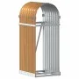 Leñero de acero galvanizado marrón claro 40x45x100 cm de , Bolsas y soportes de leña - Ref: Foro24-364577, Precio: 45,08 €, D...